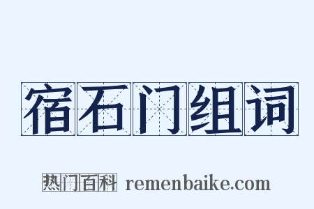 宿石门组词是什么意思的图片